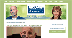 Desktop Screenshot of lifecarechiropractic.com