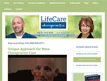 Tablet Screenshot of lifecarechiropractic.com